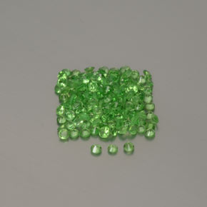 1.36캐럿 천연 생기 있는 그린 차보라이트 가넷 보석, 라운드 컷, 1.27 mm, VVS-VS