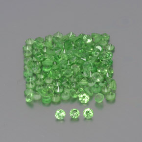 1.22캐럿 천연 생기 있는 그린 차보라이트 가넷 보석, 라운드 컷, 1.23 mm, VVS-VS