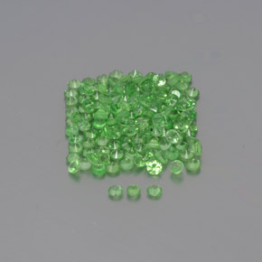 1.22캐럿 천연 생기 있는 그린 차보라이트 가넷 보석, 라운드 컷, 1.23 mm, VVS-VS