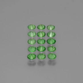 1.97캐럿 천연 미디엄 그린 차보라이트 가넷 보석, 라운드 컷, 3.18 mm, VS