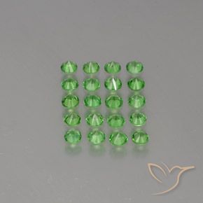 2.36캐럿 천연 밝은 그린 차보라이트 가넷 보석, 라운드 컷, 2.90 mm, VVS-VS