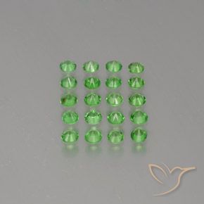 2.11캐럿 천연 일렉트릭 그린 차보라이트 가넷 보석, 라운드 컷, 2.93 mm, VS