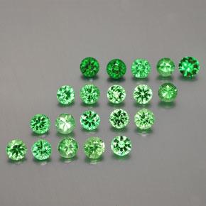 2.38캐럿 천연 미디엄 그린 차보라이트 가넷 보석, 라운드 컷, 3.05 mm, VS