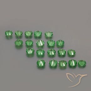 2.71캐럿 천연 미디엄 그린 차보라이트 가넷 보석, 라운드 컷, 3.25 mm, VS