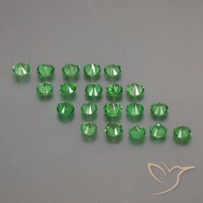 1.95캐럿 천연 미디엄 그린 차보라이트 가넷 보석, 라운드 컷, 2.82 mm, VS