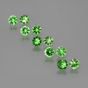 1.86캐럿 천연 일렉트릭 그린 차보라이트 가넷 보석, 라운드 컷, VS