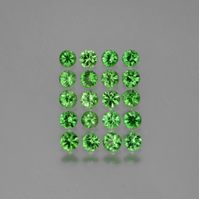 2.23캐럿 천연 미디엄 그린 차보라이트 가넷 보석, 라운드 컷, 2.82 mm, VVS-VS