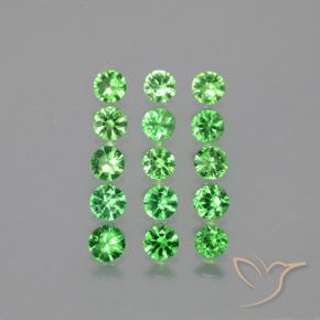 2.51캐럿 천연 미디엄 그린 차보라이트 가넷 보석, 라운드 컷, 3.42 mm, VVS-VS