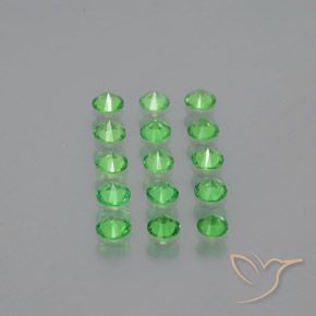 2.51캐럿 천연 미디엄 그린 차보라이트 가넷 보석, 라운드 컷, 3.42 mm, VVS-VS