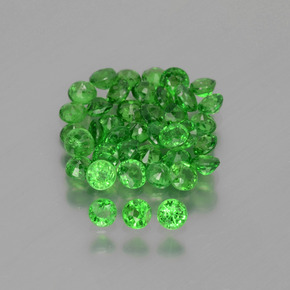 2.85캐럿 천연 일렉트릭 그린 차보라이트 가넷 보석, 라운드 컷, 2.48 mm, VS-SI