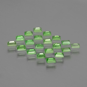 1.90캐럿 천연 생기 있는 그린 차보라이트 가넷 보석, 바게트, 3.1×1.9 mm, VS