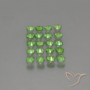 1.56캐럿 천연 생기 있는 그린 차보라이트 가넷 보석, 라운드 컷, 2.65 mm, VS