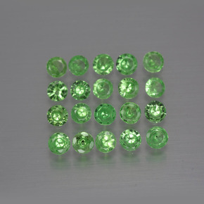 1.61캐럿 천연 생기 있는 그린 차보라이트 가넷 보석, 라운드 컷, 2.82 mm, VS