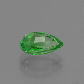 1.52캐럿 천연 일렉트릭 그린 차보라이트 가넷, 배 모양, 8.4×5.4 mm, VS