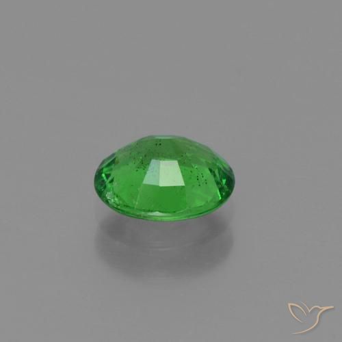 1.00캐럿 천연 일렉트릭 그린 차보라이트 가넷, 타원형 컷, 6.8×5.7 mm, VS