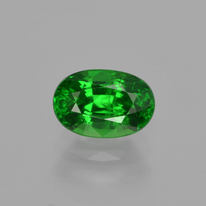 1.15캐럿 천연 밝은 포레스트 그린 차보라이트 가넷, 타원형 컷, 7.2×4.8 mm, VS