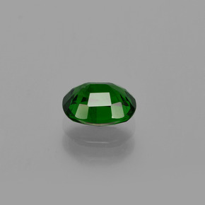 1.01캐럿 천연 다크 그린 차보라이트 가넷, 타원형 컷, 6.5×5.3 mm, VS