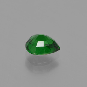 0.88캐럿 천연 다크 그린 차보라이트 가넷, 배 모양, 6.4×5.5 mm, VS-SI