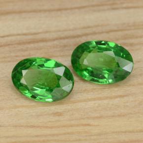 0.85캐럿 천연 미디엄 그린 차보라이트 가넷 보석, 타원형 컷, 5.9×4 mm, VS