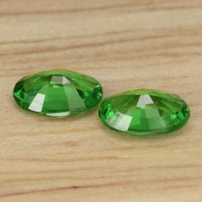 0.85캐럿 천연 미디엄 그린 차보라이트 가넷 보석, 타원형 컷, 5.9×4 mm, VS