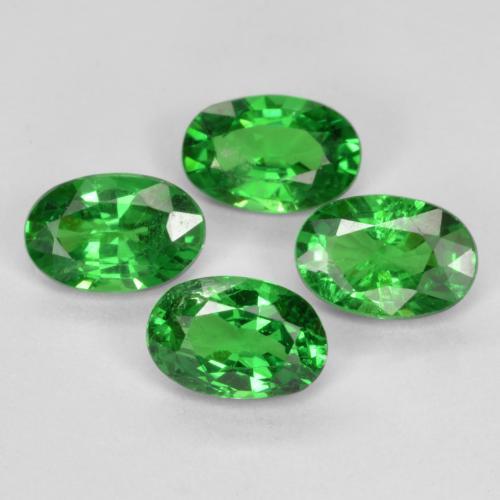 1.95캐럿 천연 인텐스 그린 차보라이트 가넷 보석, 타원형 컷, 5.8×3.9 mm, VS