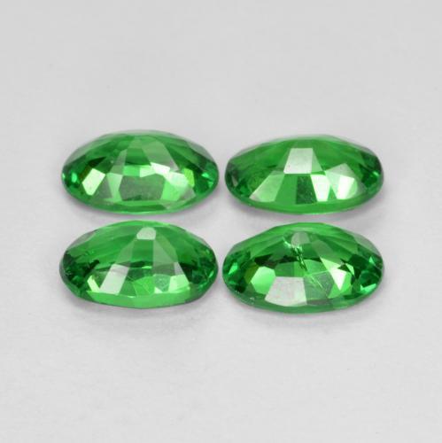 1.95캐럿 천연 인텐스 그린 차보라이트 가넷 보석, 타원형 컷, 5.8×3.9 mm, VS