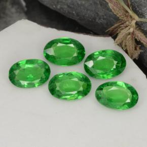 2.01캐럿 천연 밝은 그린 차보라이트 가넷 보석, 타원형 컷, 5.8×3.9 mm, VS