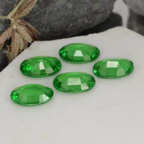 2.01캐럿 천연 밝은 그린 차보라이트 가넷 보석, 타원형 컷, 5.8×3.9 mm, VS