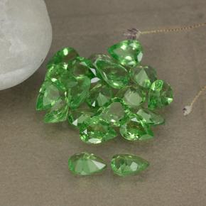 2.99캐럿 천연 밝은 그린 차보라이트 가넷 보석, 배 모양, 4×3 mm, VS