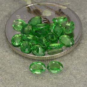 3.03캐럿 천연 밝은 그린 차보라이트 가넷 보석, 타원형 컷, 4.1×3 mm, VS