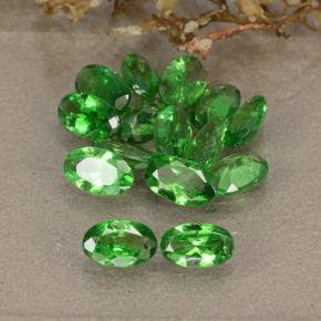 3.21캐럿 천연 미디엄 그린 차보라이트 가넷 보석, 타원형 컷, 5×3 mm, VS