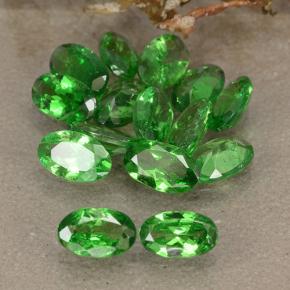 3.21캐럿 천연 미디엄 그린 차보라이트 가넷 보석, 타원형 컷, 5×3 mm, VS