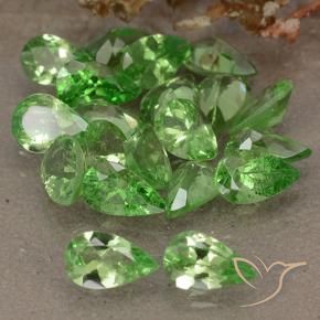 4.77캐럿 천연 생기 있는 그린 차보라이트 가넷 보석, 배 모양, 5.2×3.2 mm, VS