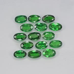 3.24캐럿 천연 딥 그린 차보라이트 가넷 보석, 타원형 컷, 5×2.9 mm, VS