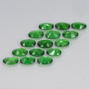 3.24캐럿 천연 딥 그린 차보라이트 가넷 보석, 타원형 컷, 5×2.9 mm, VS