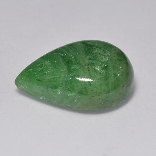 12.26캐럿 천연 여러 가지 빛깔의 녹색 차보라이트 가넷, 배 모양, 17.5×12.6 mm, 투명한