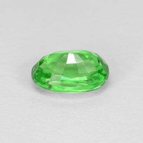 1.15캐럿 천연 밝은 포레스트 그린 차보라이트 가넷, 타원형 컷, 7×4.9 mm, VS