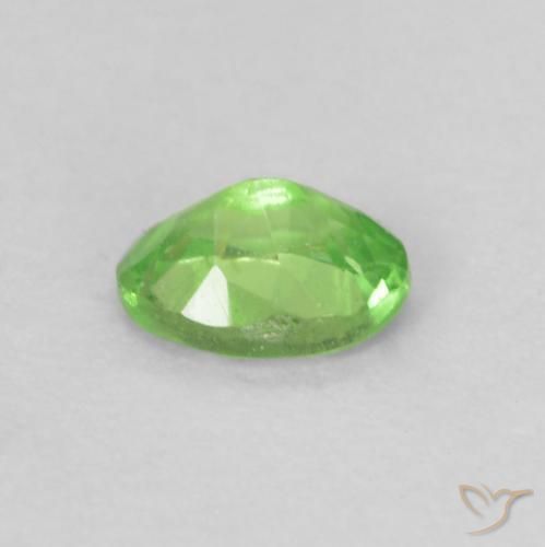 0.20캐럿 천연 생기 있는 그린 차보라이트 가넷, 타원형 컷, 4.1×3 mm, VS