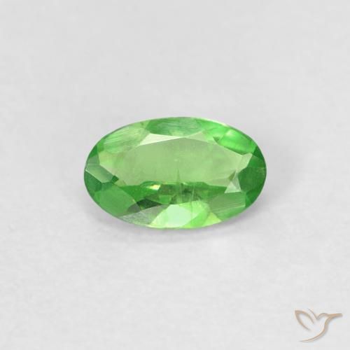 0.26ct 자연스러운 활기찬 녹색 차보라이트 가넷, 타원형, VVS-VS