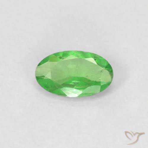 0.27ct 자연스러운 활기찬 녹색 차보라이트 가넷, 타원형, VVS