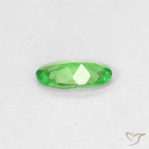 0.20캐럿 천연 생기 있는 그린 차보라이트 가넷, 타원형 컷, 5.1×2.9 mm, VVS