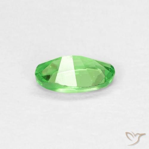 0.22캐럿 천연 생기 있는 그린 차보라이트 가넷, 타원형 컷, 4.8×3 mm, VVS