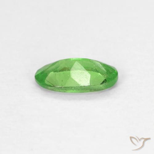 0.22캐럿 천연 생기 있는 그린 차보라이트 가넷, 타원형 컷, 5.1×2.9 mm, VS