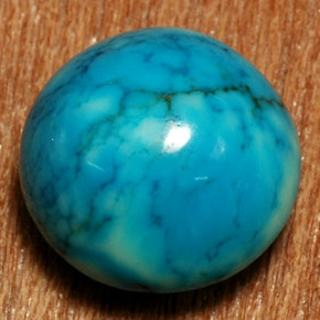 8.98캐럿 천연 블루 터키석, 타원형 컷, 12.6×12.5 mm, 불투명체