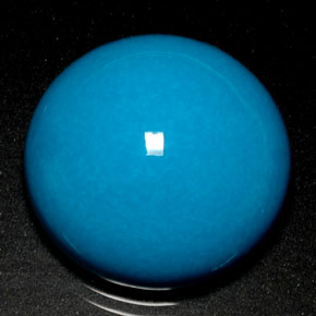 21.96캐럿 천연 파란색 터키 옥, 라운드 컷, 불투명체