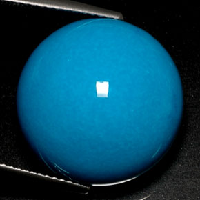 21.96캐럿 천연 파란색 터키 옥, 라운드 컷, 불투명체
