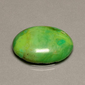 5.72캐럿 천연 애플 그린 터키석, 타원형 컷, 18.2×13.2 mm, 불투명체