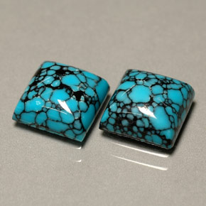 캐럿 천연 블루 터키석 보석, 스퀘어, 8.1×8 mm, 불투명체