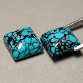 캐럿 천연 블루 터키석 보석, 스퀘어, 8.1×8 mm, 불투명체