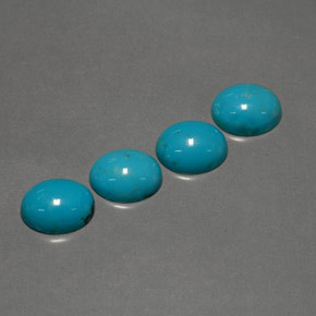 캐럿 천연 블루 터키석 보석, 타원형 컷, 9.9×8 mm, 불투명체
